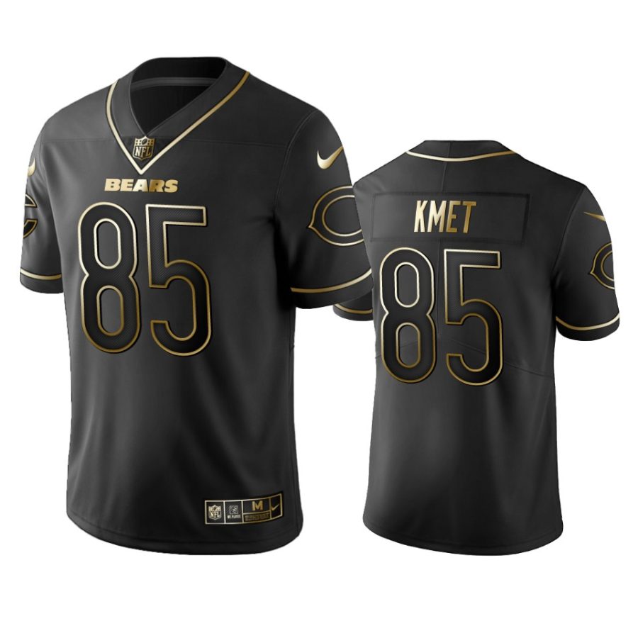 cole kmet bears black golden edition jersey