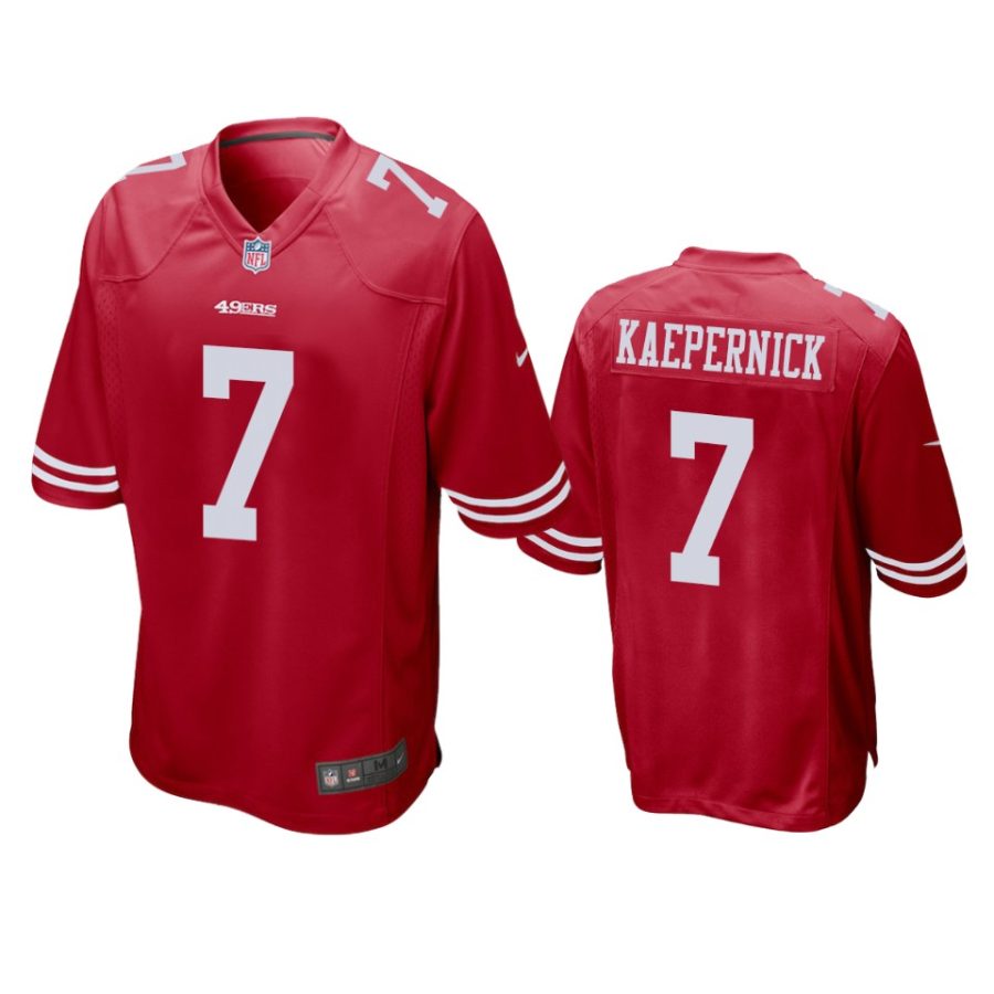 colin kaepernick 49ers red game jersey