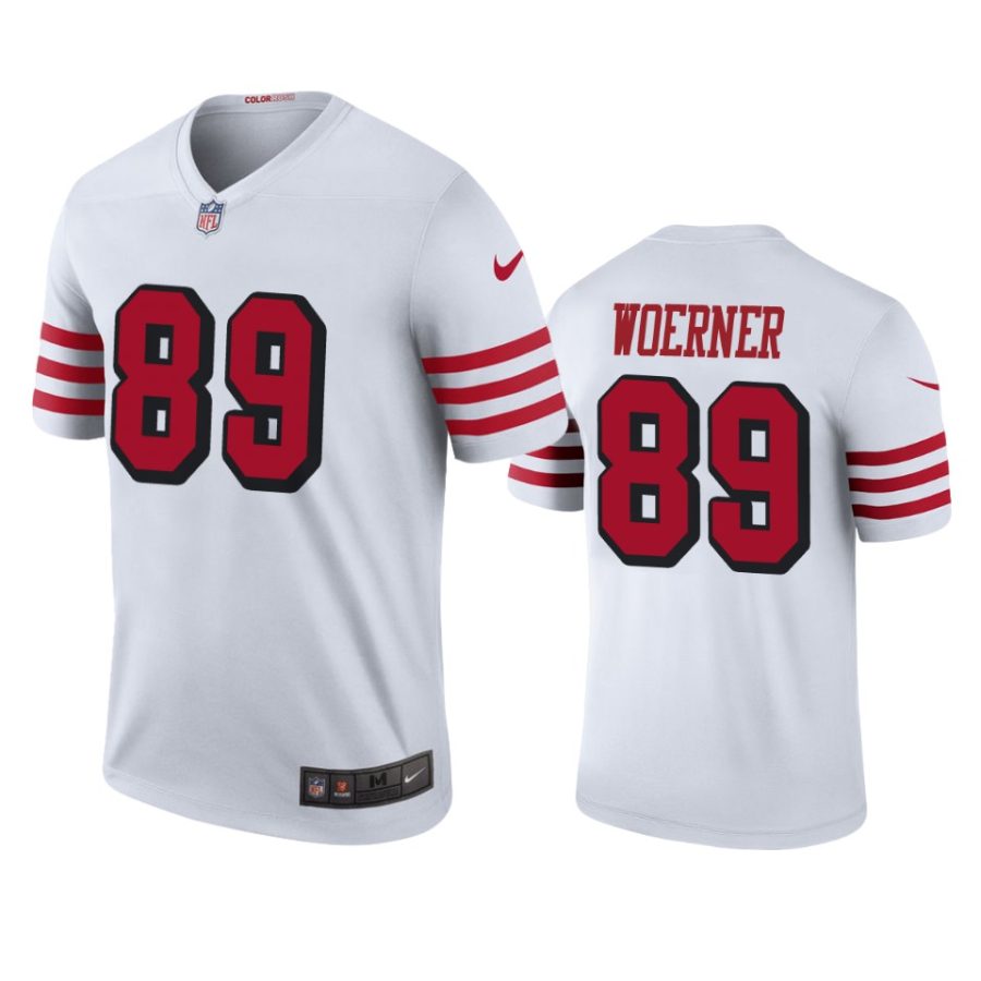 color rush legend 49ers charlie woerner white jersey