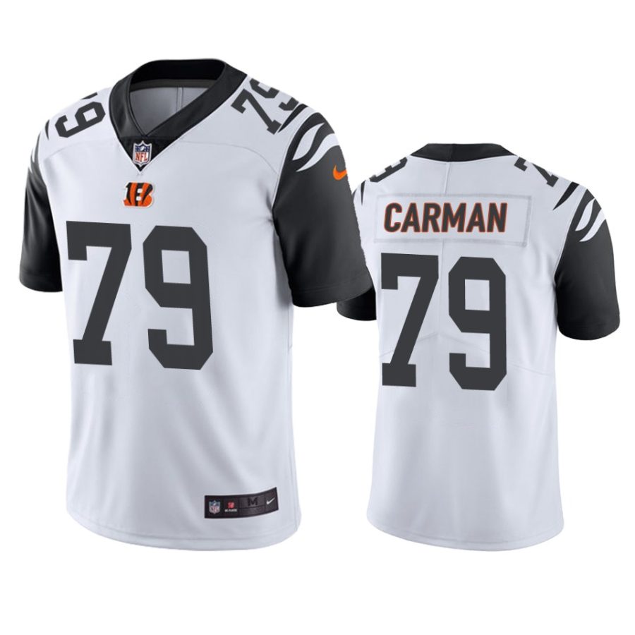 color rush limited jackson carman bengals white jersey