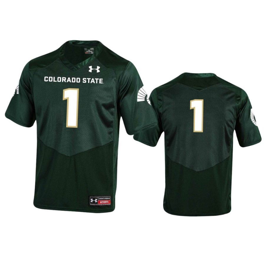 colorado state rams 1 green replica jersey