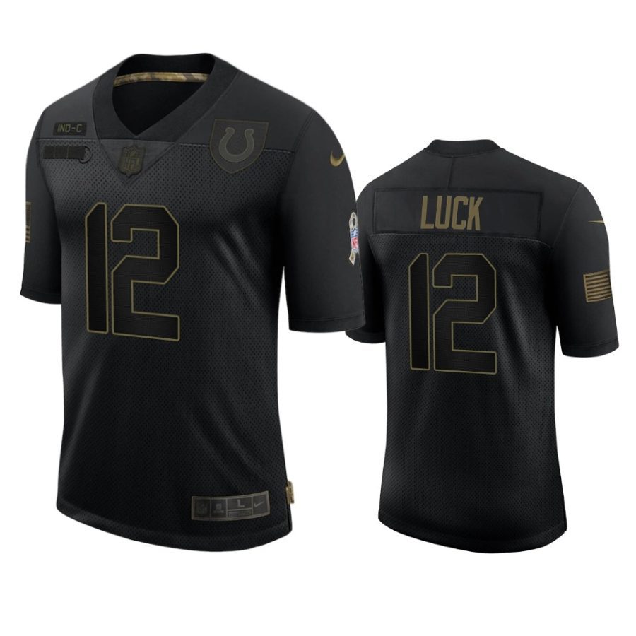 colts andrew luck black limited 2020 salute to service jersey