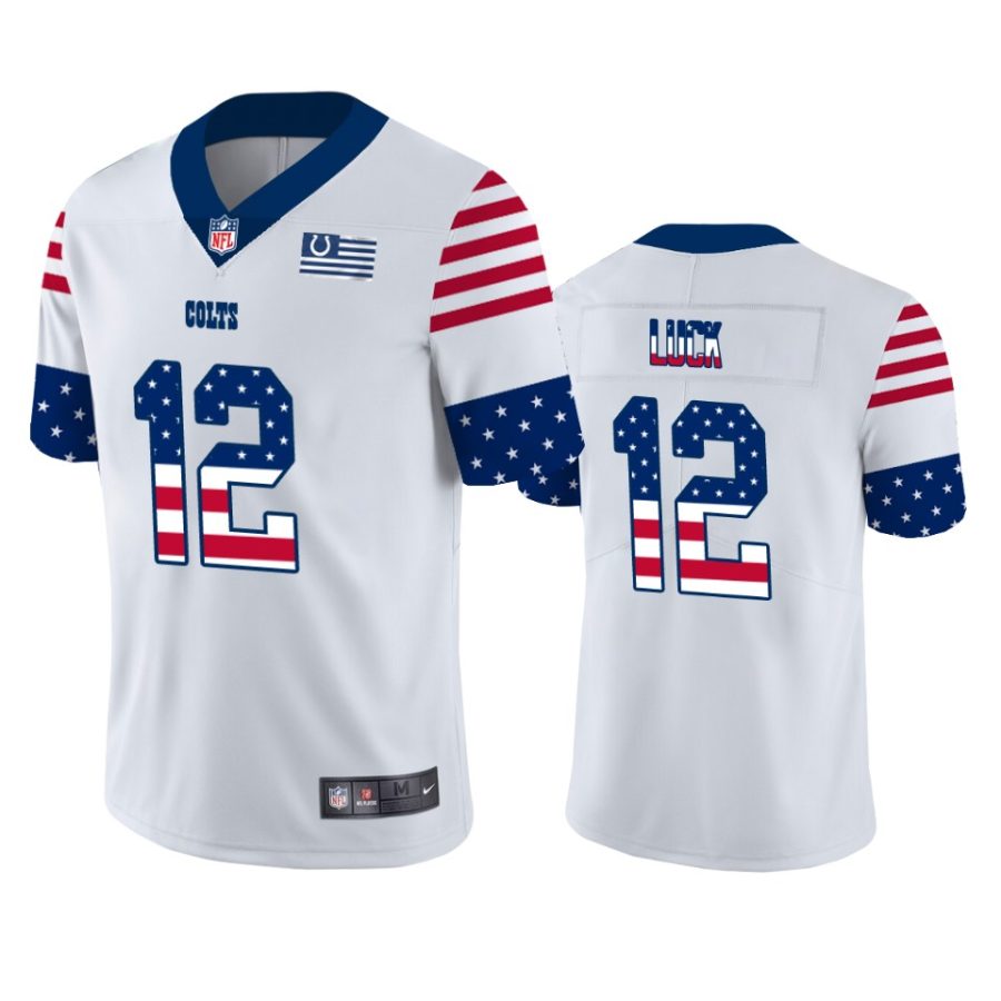 colts andrew luck white independence day vapor jersey
