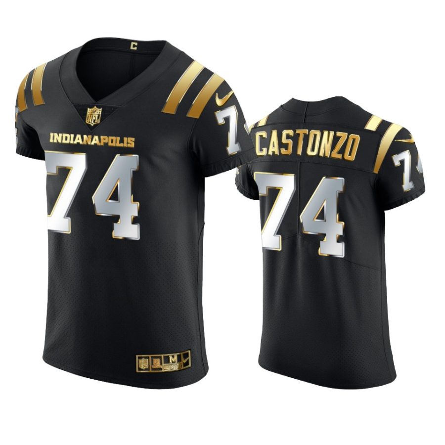 colts anthony castonzo black golden edition elite jersey