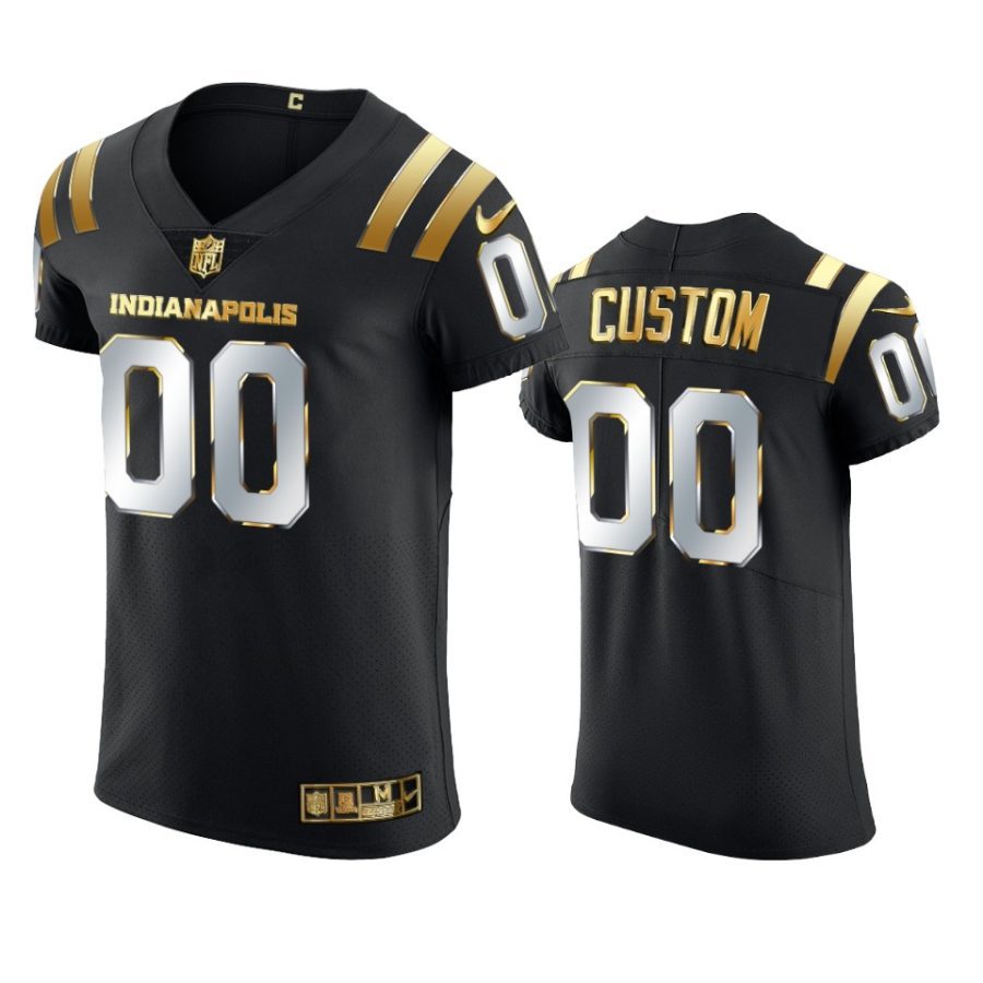 colts custom black golden edition elite jersey