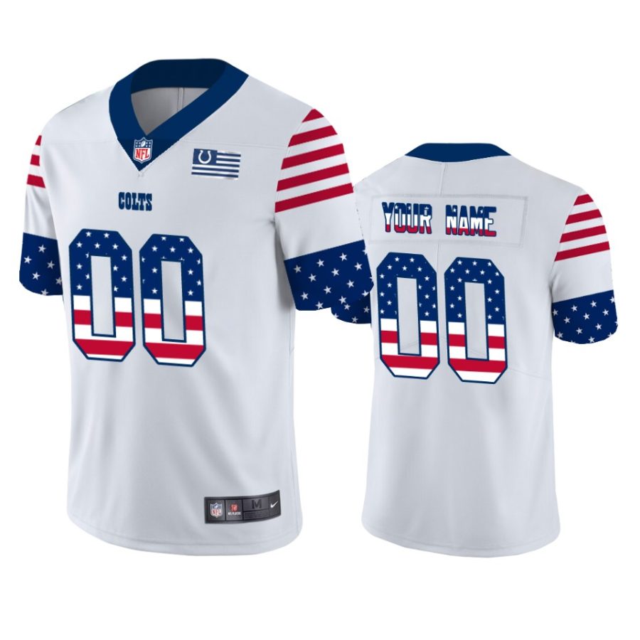 colts custom white independence day vapor jersey 0a