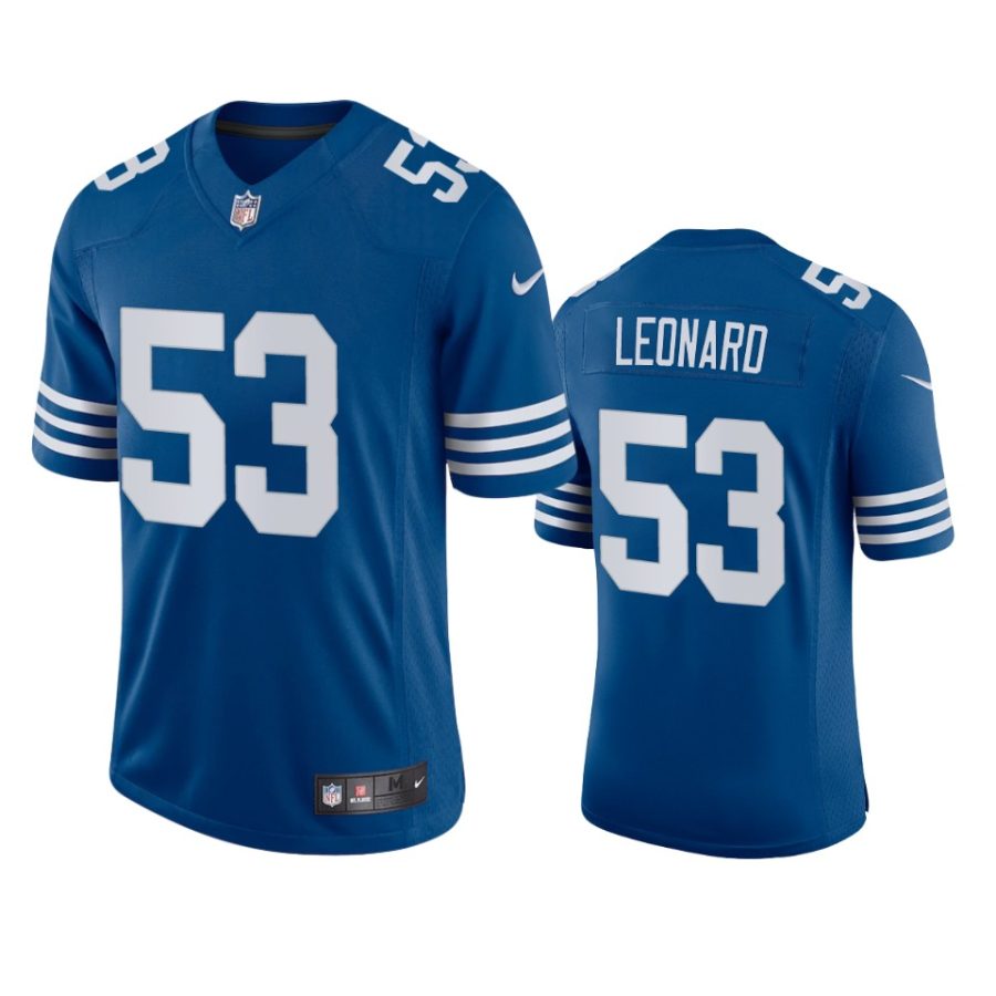 colts darius leonard royal vapor jersey