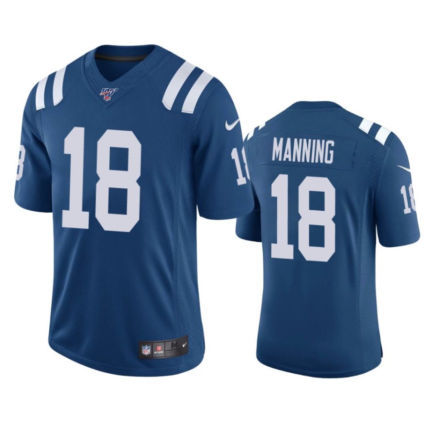 colts peyton manning royal limited 100th season jersey