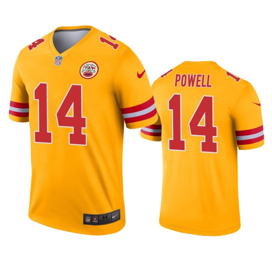 cornell powell chiefs gold inverted legend jersey