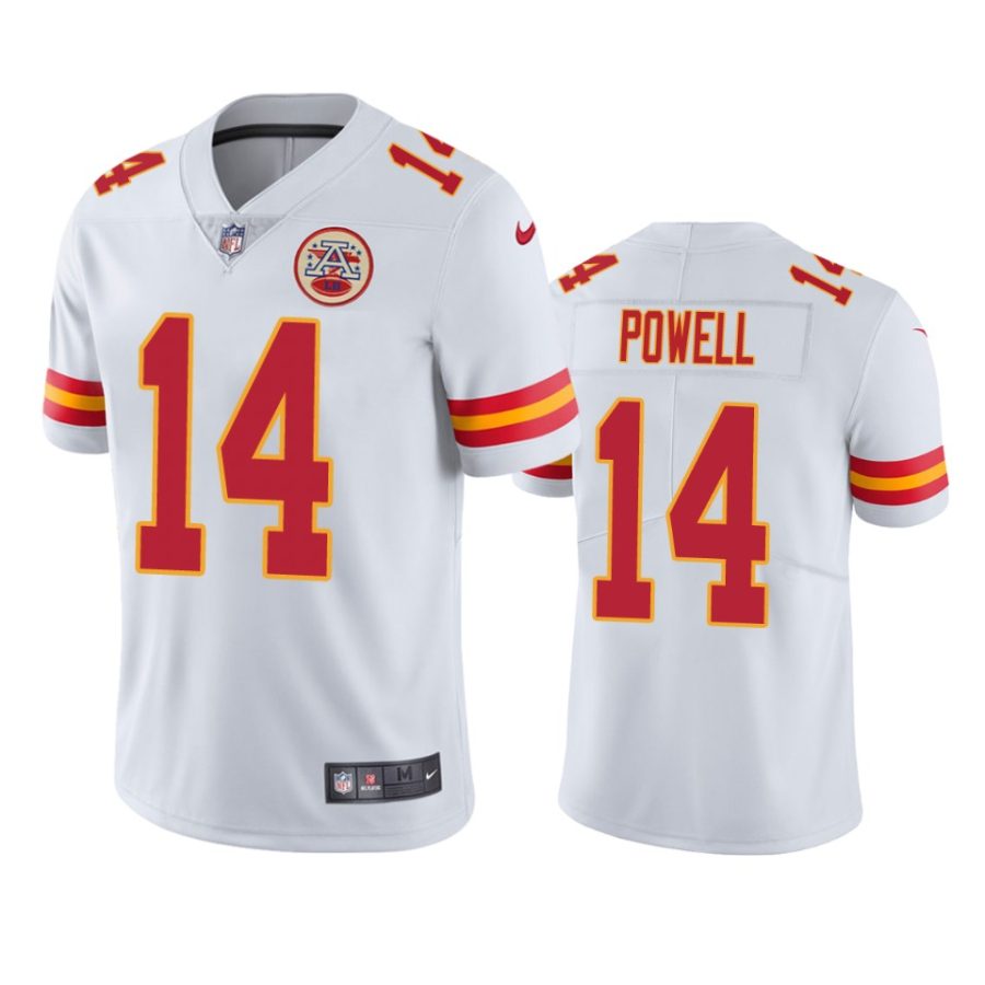 cornell powell chiefs white vapor jersey