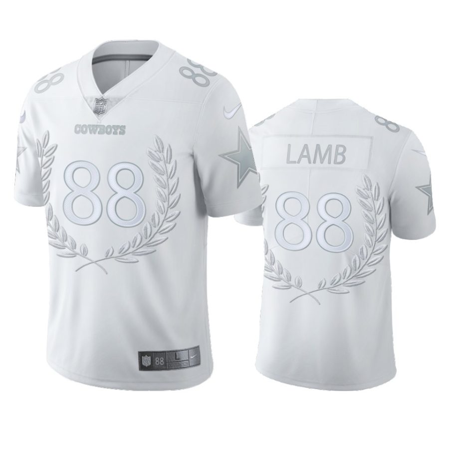 cowboys ceedee lamb white platinum limited jersey