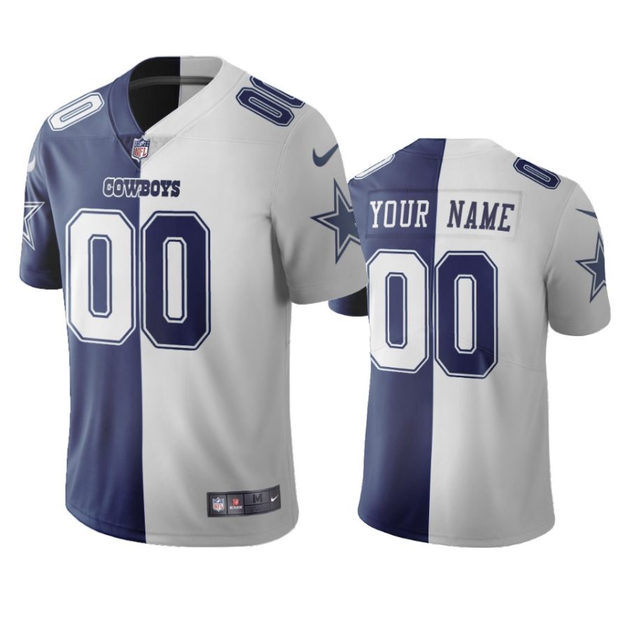 cowboys custom navy white vapor limited two tone jersey