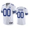 cowboys custom white 60th anniversary vapor limited jersey