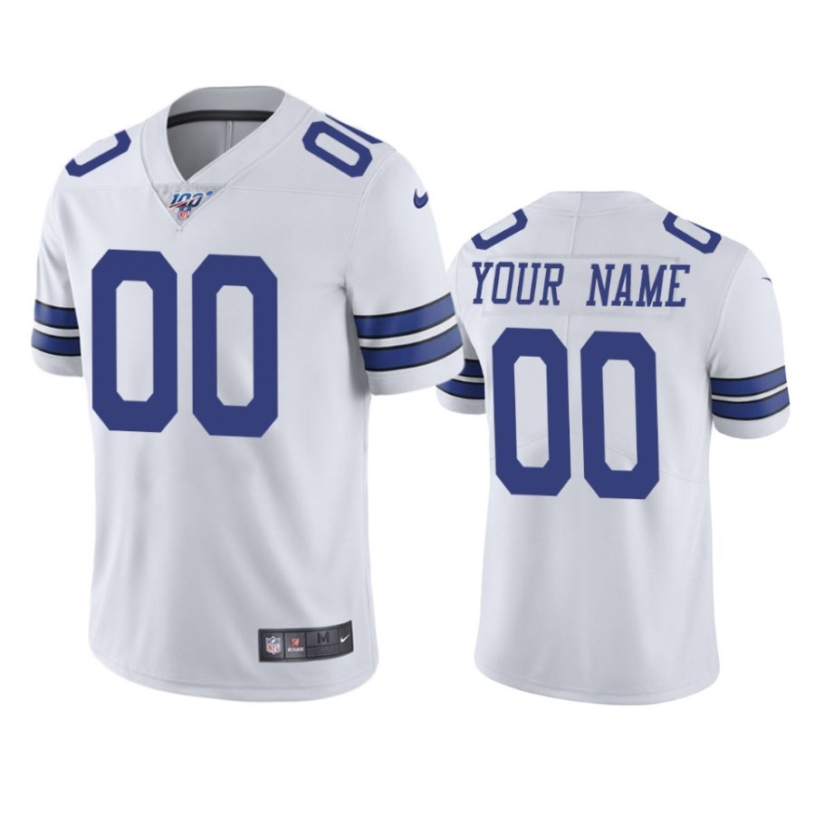 cowboys custom white limited 100th season jersey