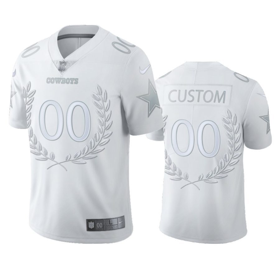 cowboys custom white platinum limited jersey