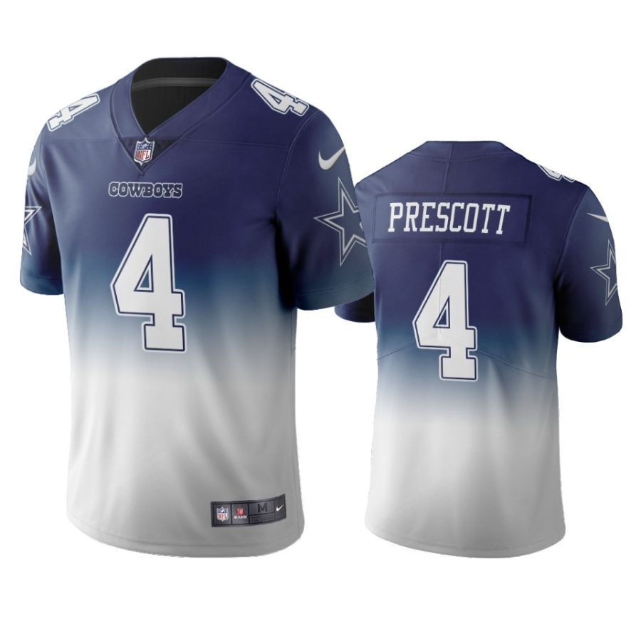 cowboys dak prescott navy gradient color crash jersey