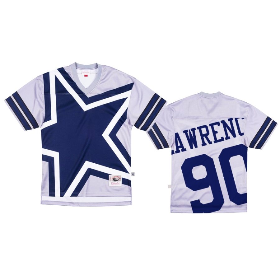 cowboys demarcus lawrence gray big face jersey