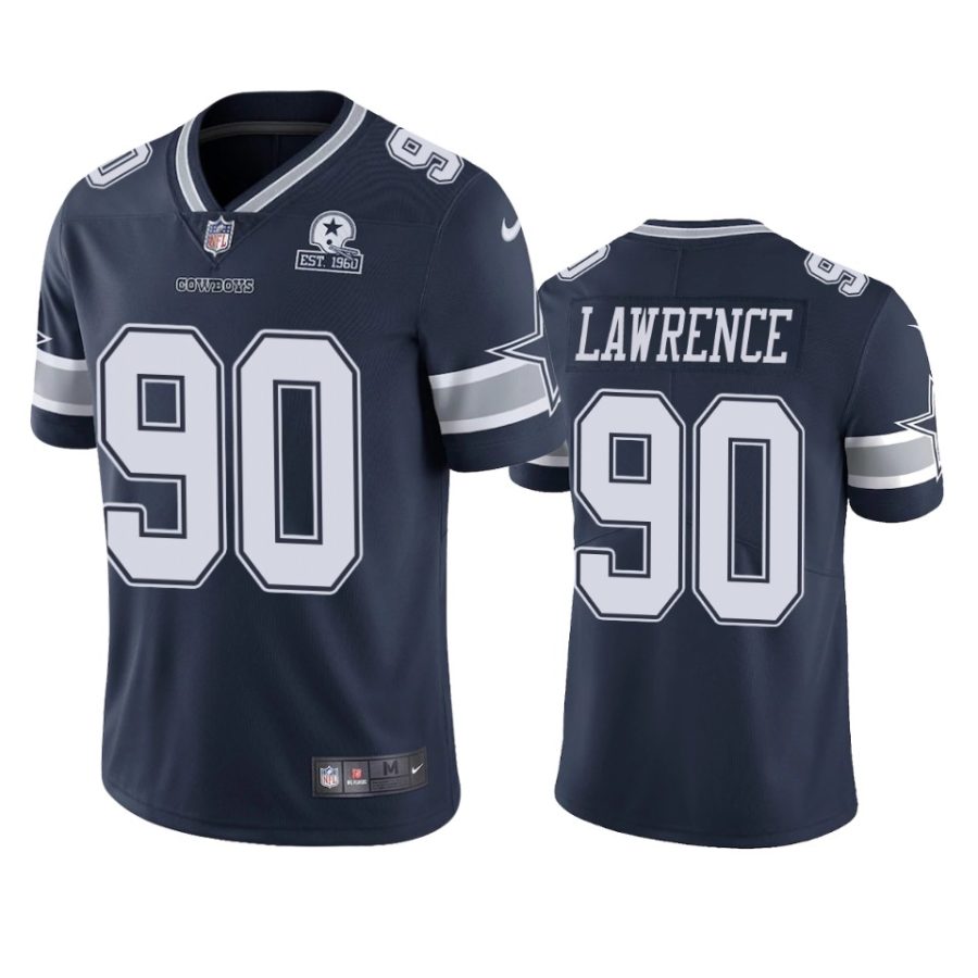 cowboys demarcus lawrence navy 60th anniversary vapor limited jersey