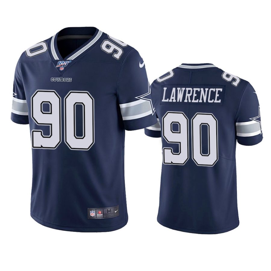 cowboys demarcus lawrence navy limited 100th season jersey