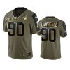 cowboys demarcus lawrence olive gold limited 2021 salute to service jersey