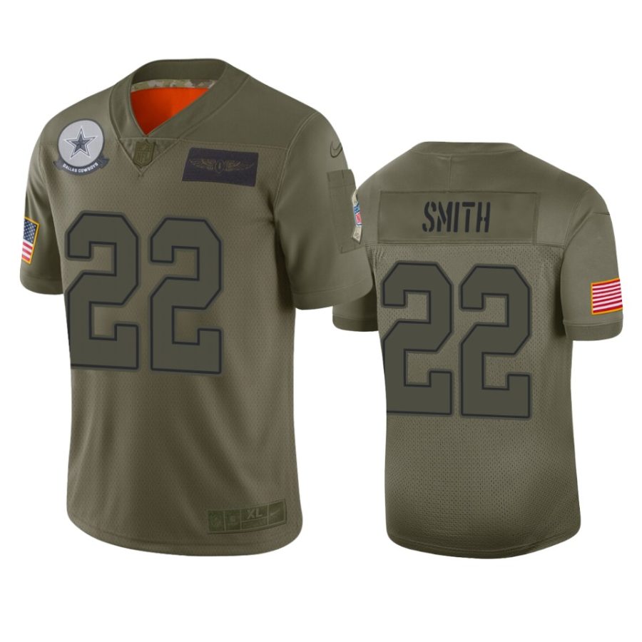 cowboys emmitt smith camo limited 2019 salute to service jersey