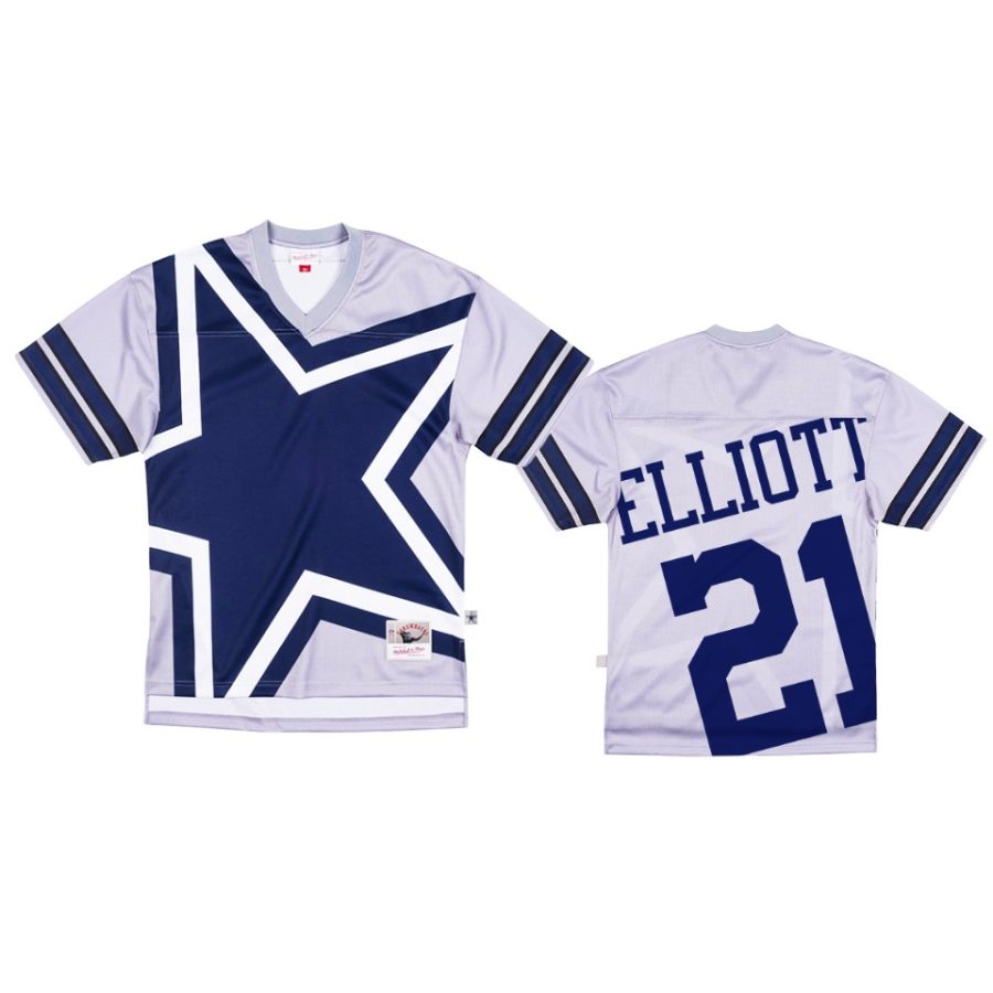 cowboys ezekiel elliott gray big face jersey