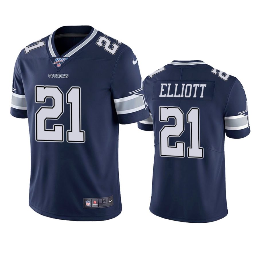 cowboys ezekiel elliott navy limited 100th season jersey