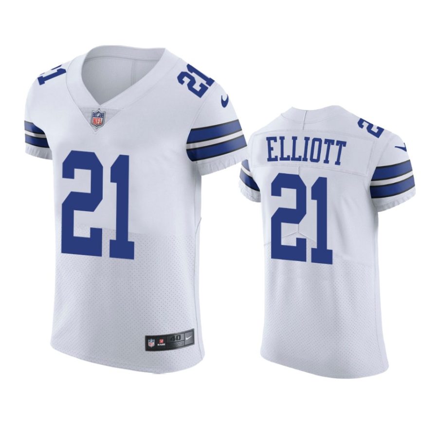 cowboys ezekiel elliott white vapor elite jersey