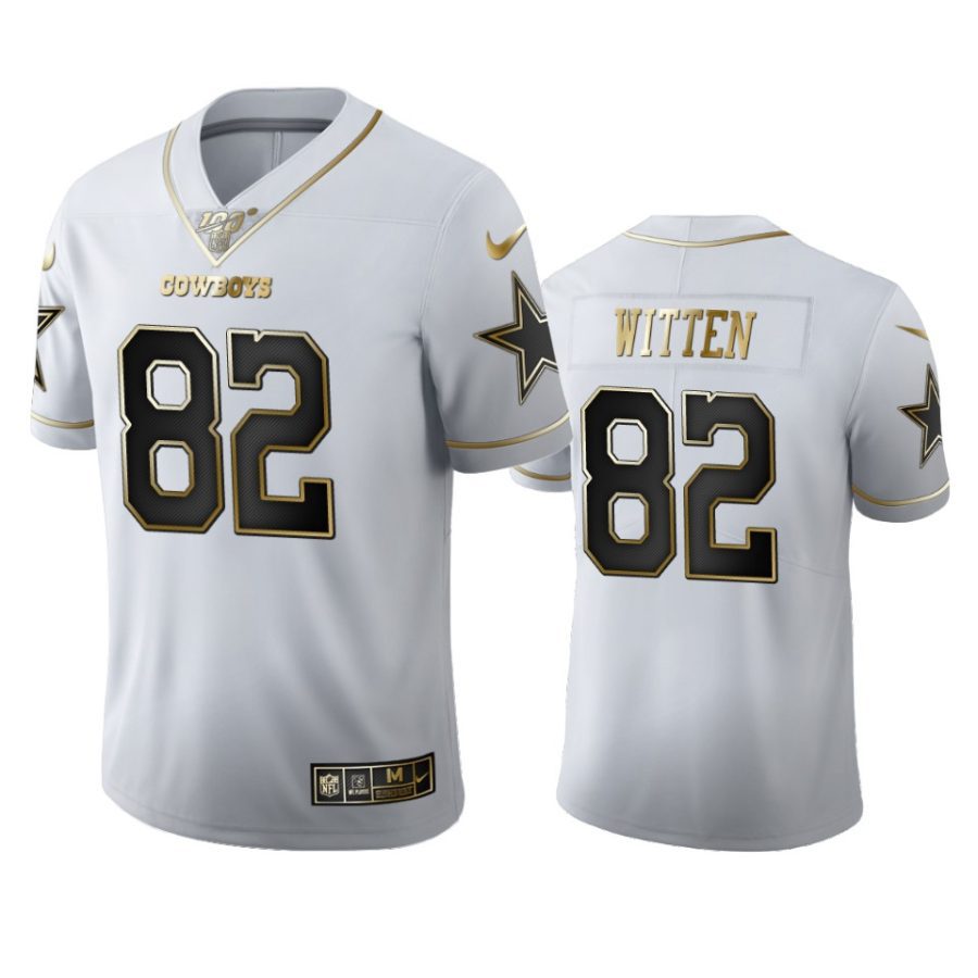 cowboys jason witten white golden edition 100th season jersey