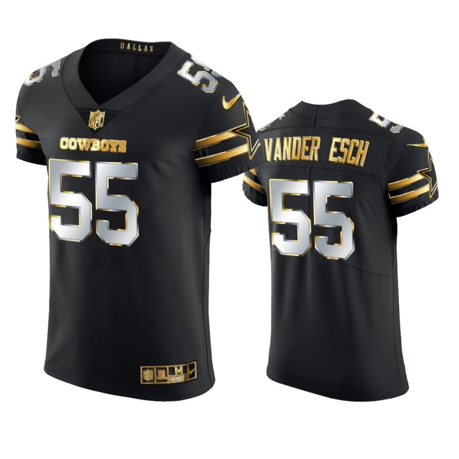 cowboys leighton vander esch black 2020 21 golden edition elite jersey