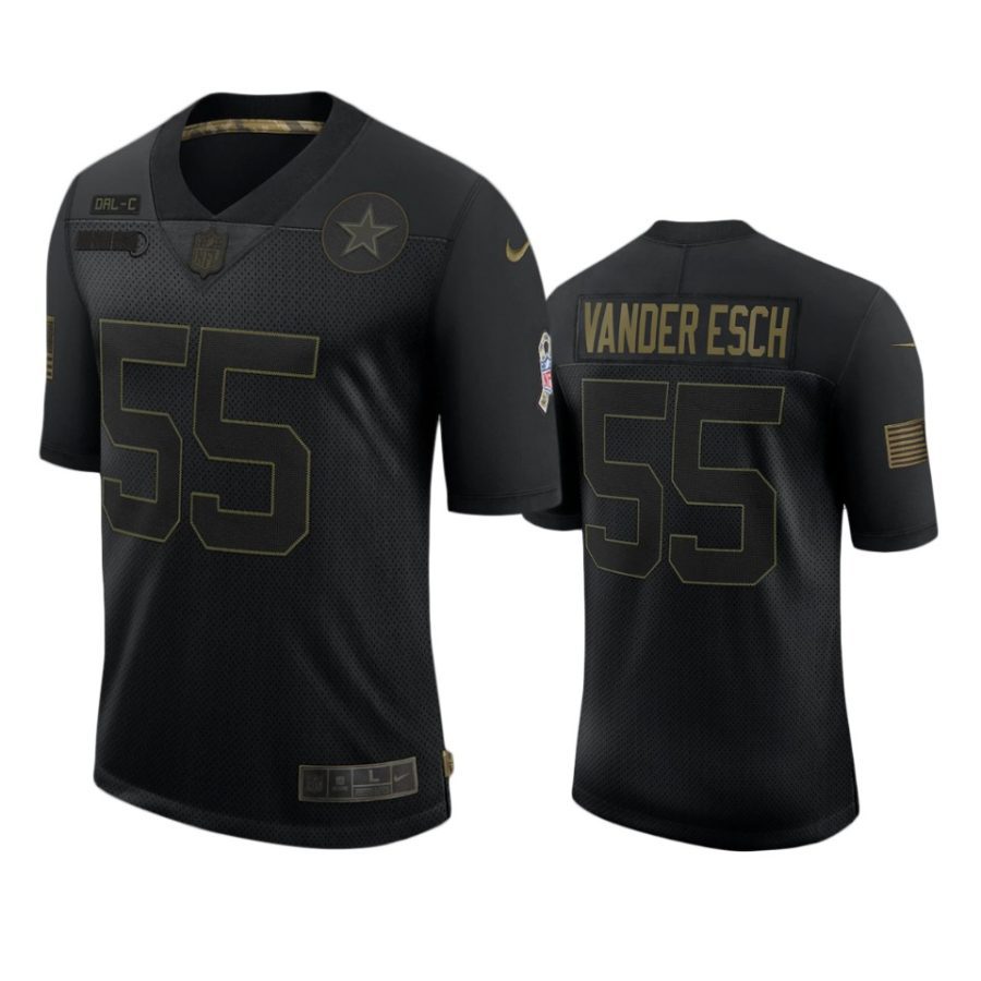 cowboys leighton vander esch black limited 2020 salute to service jersey