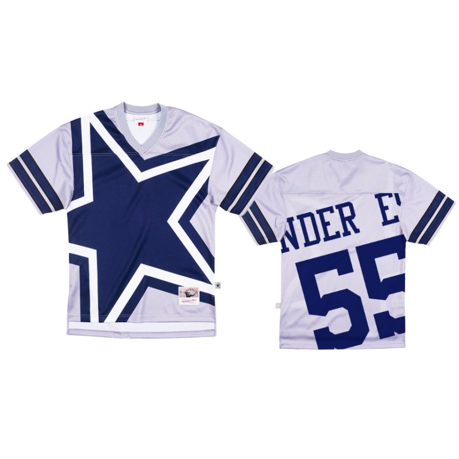 cowboys leighton vander esch gray big face jersey