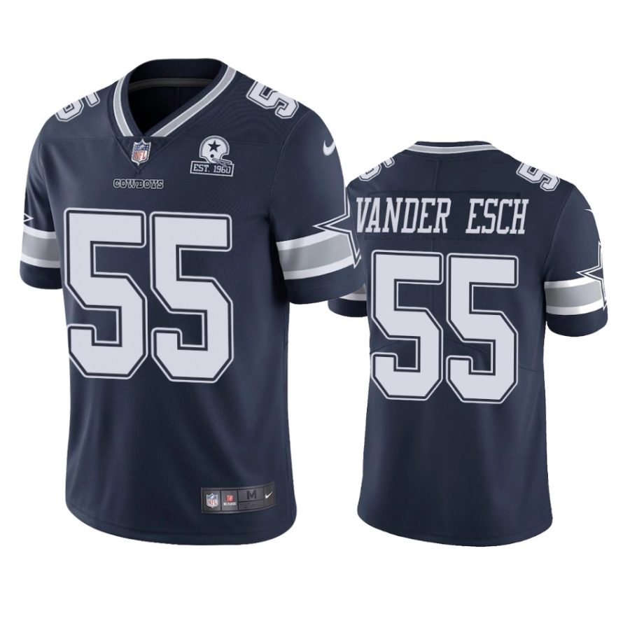 cowboys leighton vander esch navy 60th anniversary vapor limited jersey