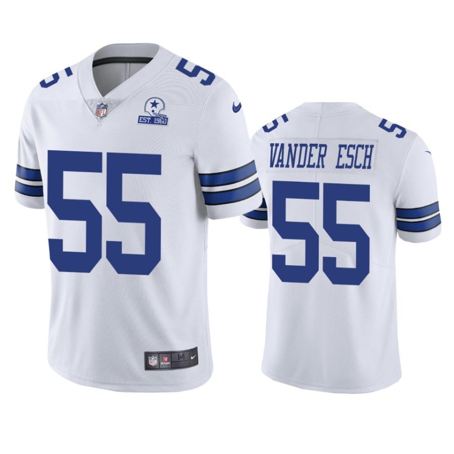 cowboys leighton vander esch white 60th anniversary vapor limited jersey