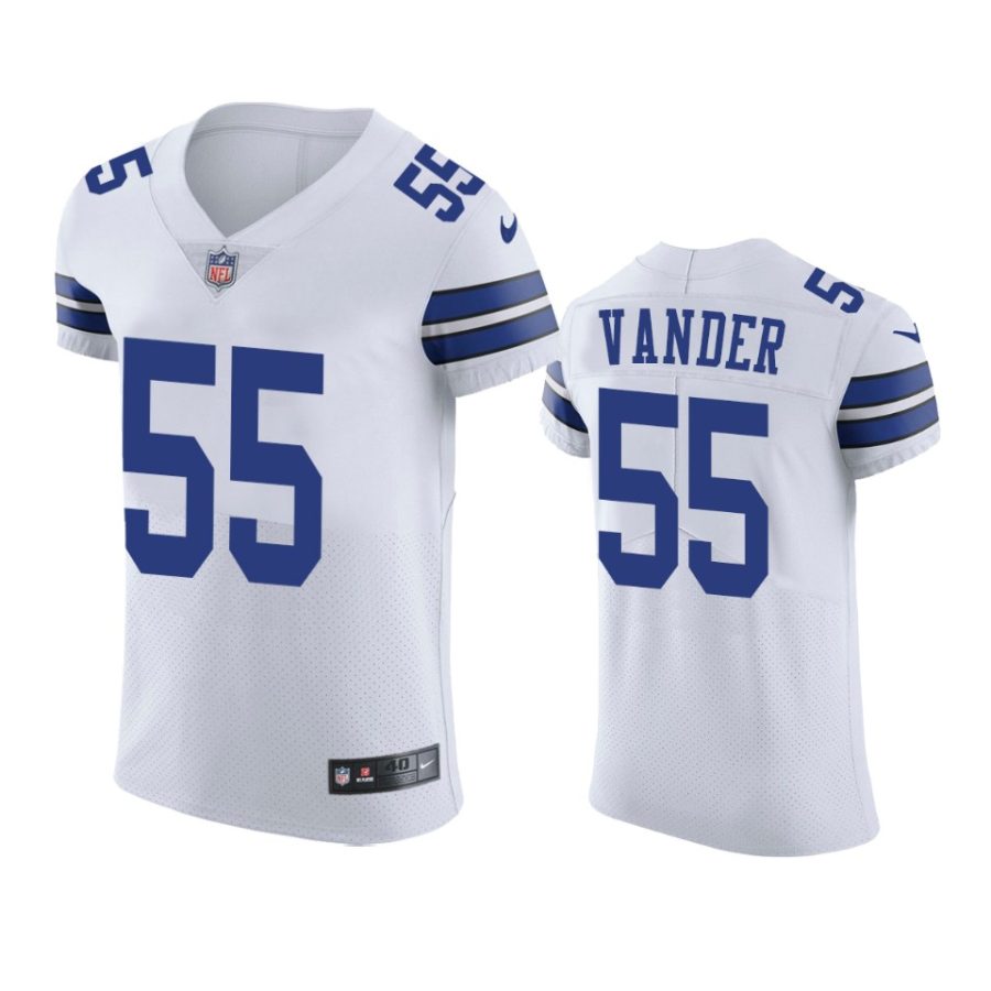 cowboys leighton vander esch white vapor elite jersey