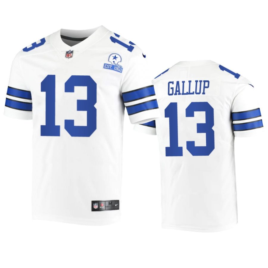 cowboys michael gallup white 60th season vintage jersey