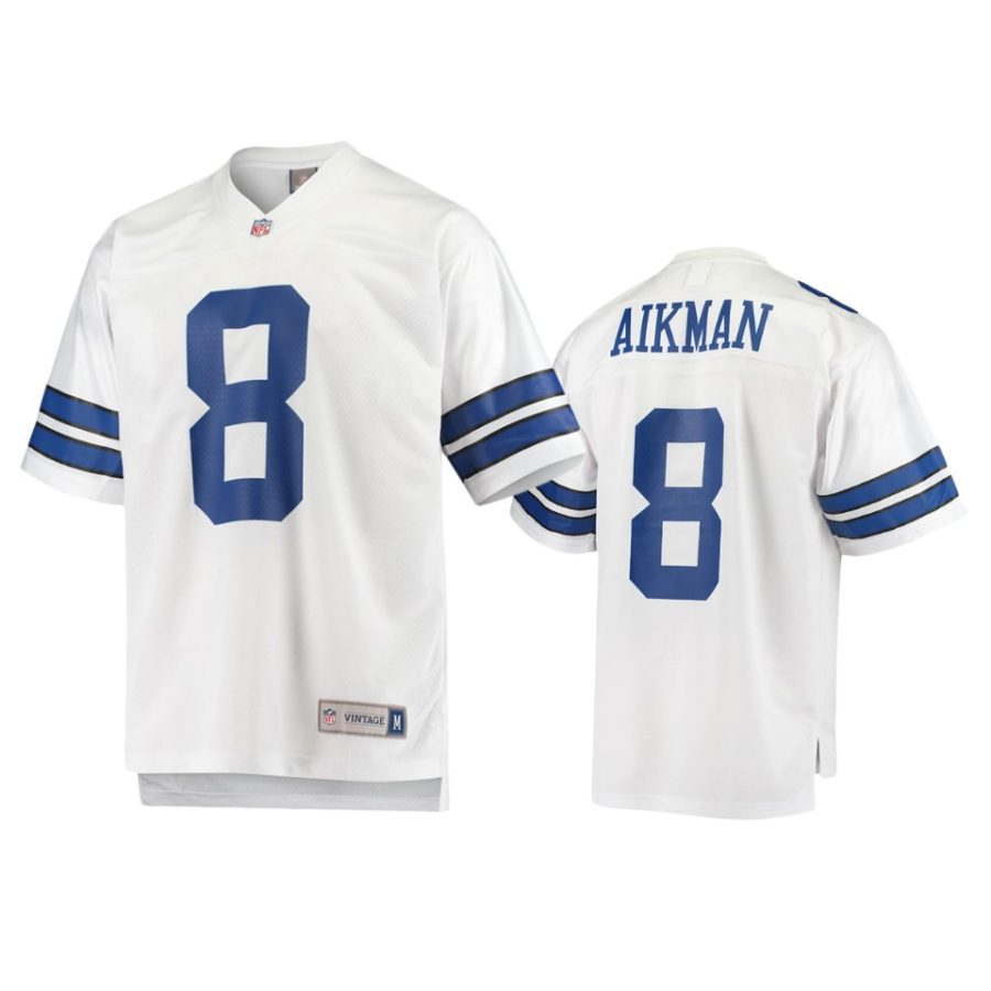 cowboys troy aikman white vintage jersey