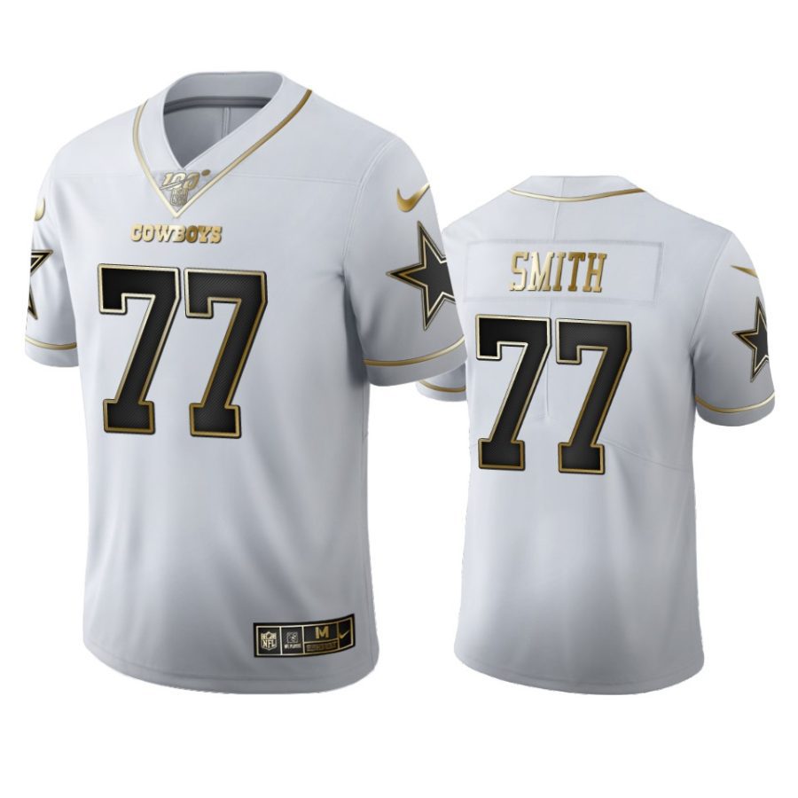 cowboys tyron smith white golden edition 100th season jersey