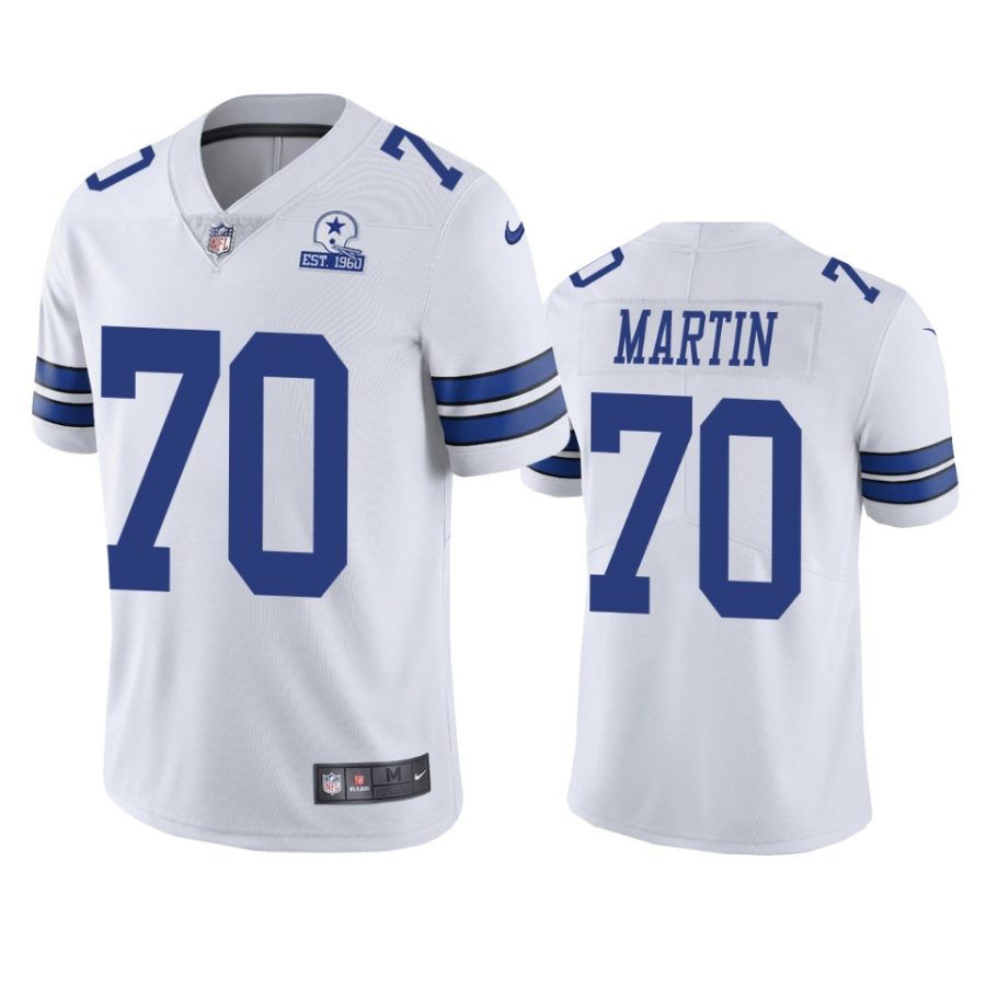 cowboys zack martin white 60th anniversary vapor limited jersey