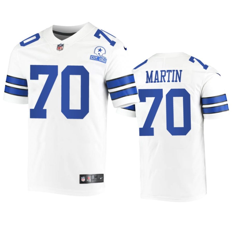 cowboys zack martin white 60th season vintage jersey