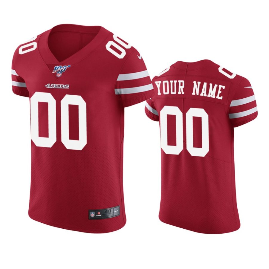 custom 49ers scarlet nfl 100 vapor elite jersey