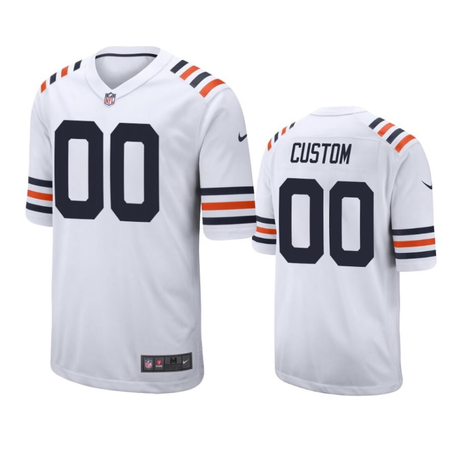 custom bears white alternate game jersey