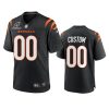 custom bengals black 2021 nfl playoffs patch jersey