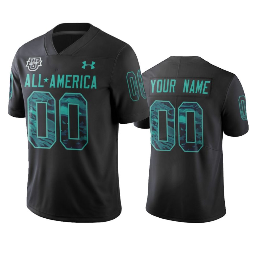 custom black 2020 all america football game jersey