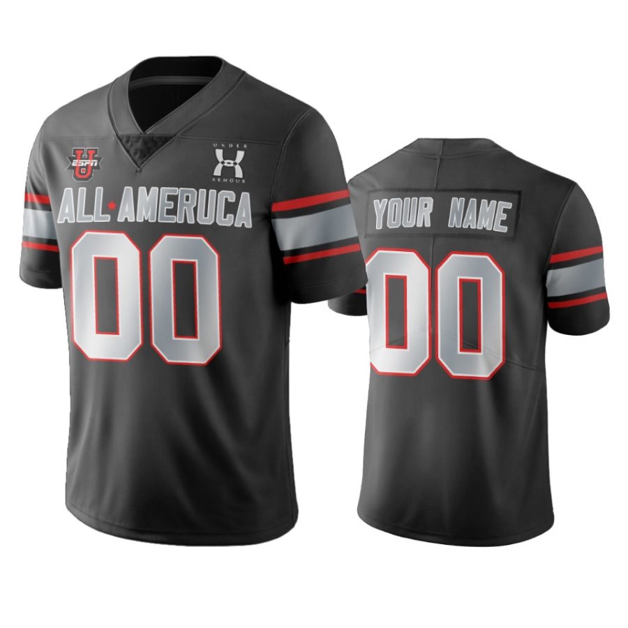 custom black 2021 under armour all america game jersey