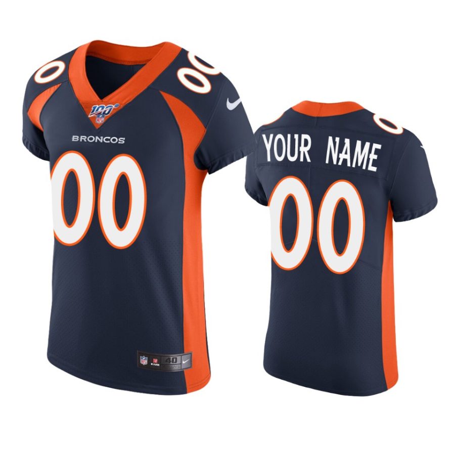 custom broncos navy nfl 100 vapor elite jersey