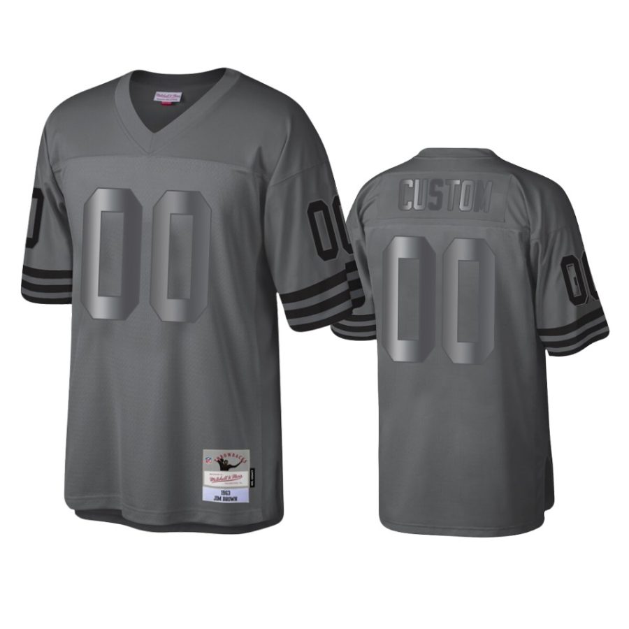 custom browns charcoal throwback metal legacy jersey