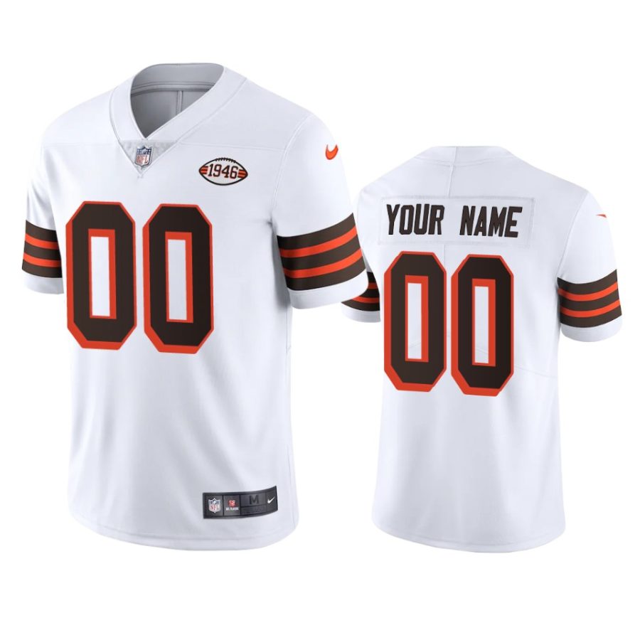 custom browns white 1946 collection alternate vapor limited jersey