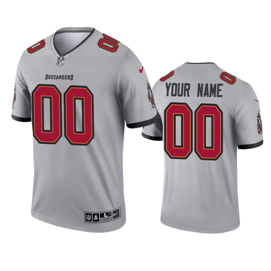 custom buccaneers 2021 inverted legend gray jersey