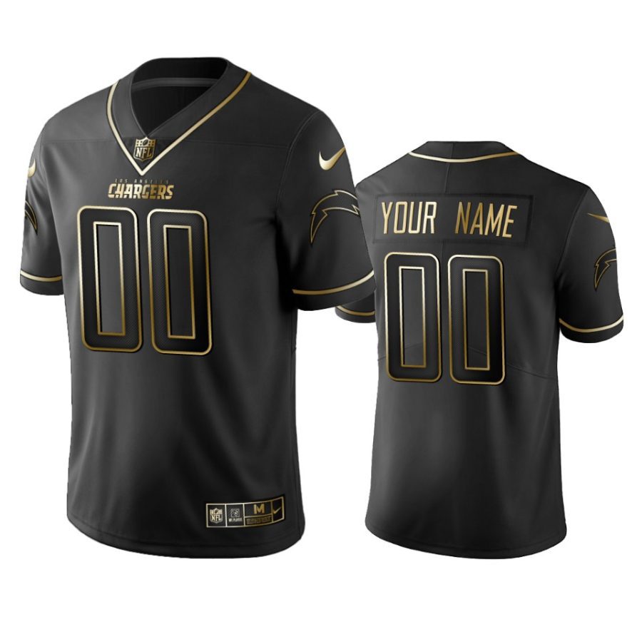custom chargers black golden edition jersey